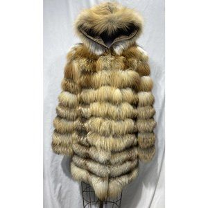 natural red fox stroller zipoff sleeves/ hem/ hood (28094)